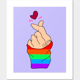 Lgbtq pride heart love Posters and Art